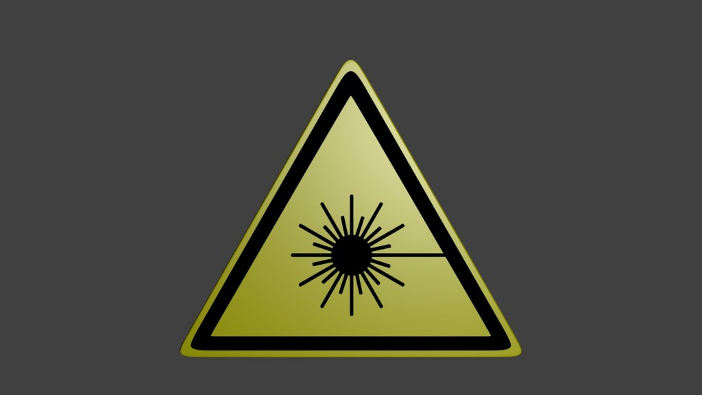 Laser warning sticker / sign (untextured) preview image 1
